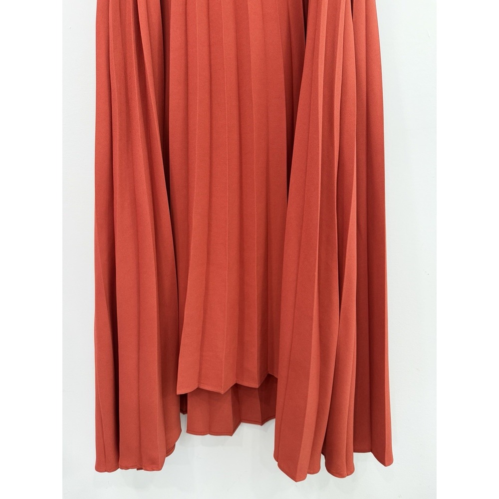 J Jill Wearever Pleated Sleeveless Midi Dress Medium V Neck Minimalist - Picture 8 of 12